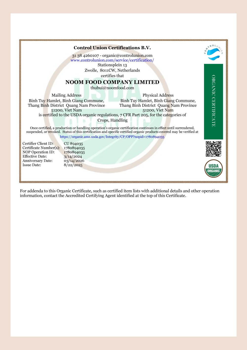 HSCB USDA