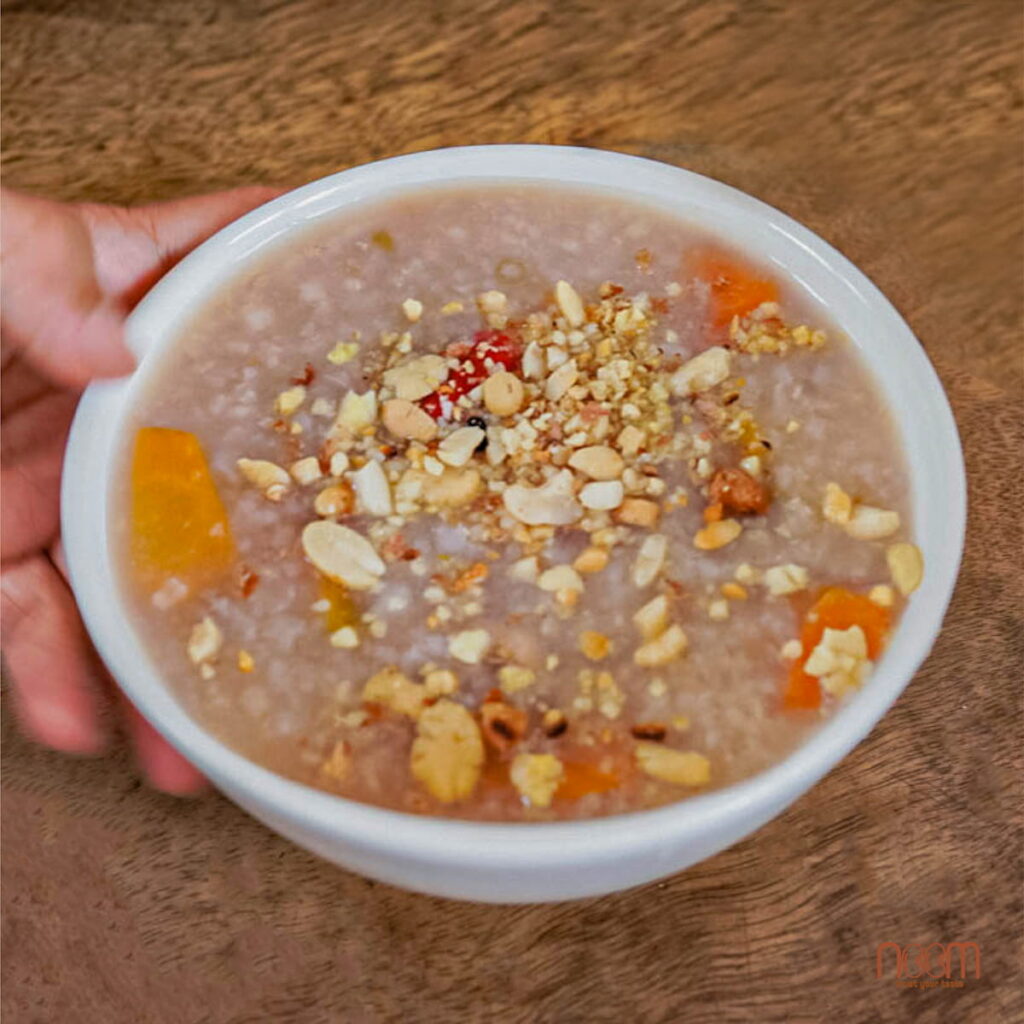 Cách Nấu Cháo Gạo Lứt Nhẹ Bụng, Vị Umami 2 chao gao lut 2