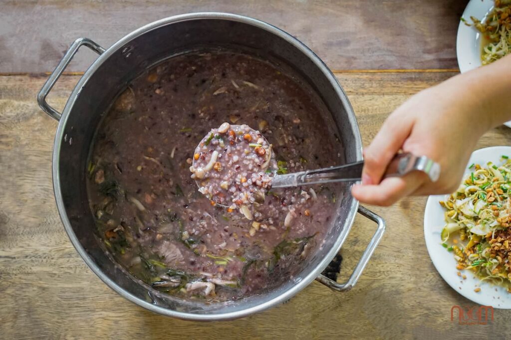 Cách Nấu Cháo Gạo Lứt Nhẹ Bụng, Vị Umami 7 chao gao lut 9