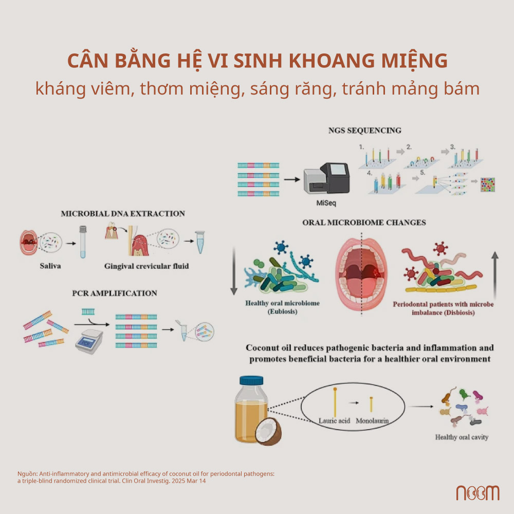 súc miệng bằng dầu dừa